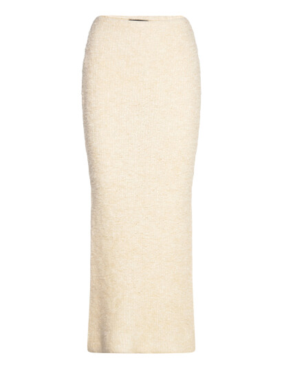 Gina Tricot Knitted Boucle Skirt Beige M Gina Tricot Knitted Boucle Skirt Beige M