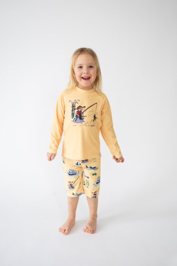Geggamoja UV Sett Pippi Langstrømpe Gul 86 92