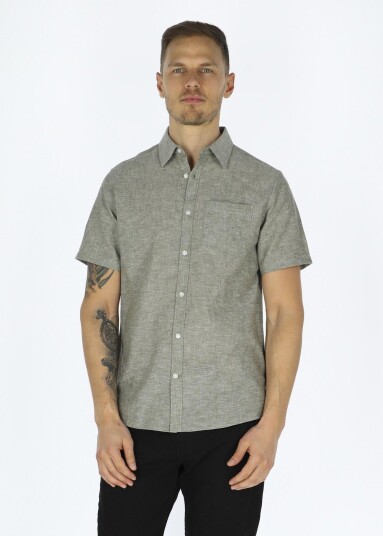 Seaside Sailor Shirt Short Sleeve Olive M Kortarmede Skjorter