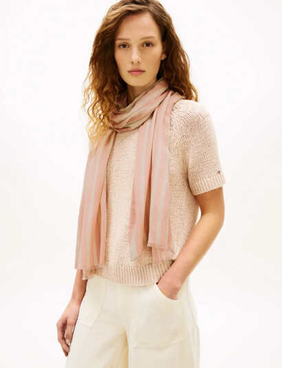 Tommy Hilfiger Th Elevated Chic Scarf   Pink   ONE SIZE