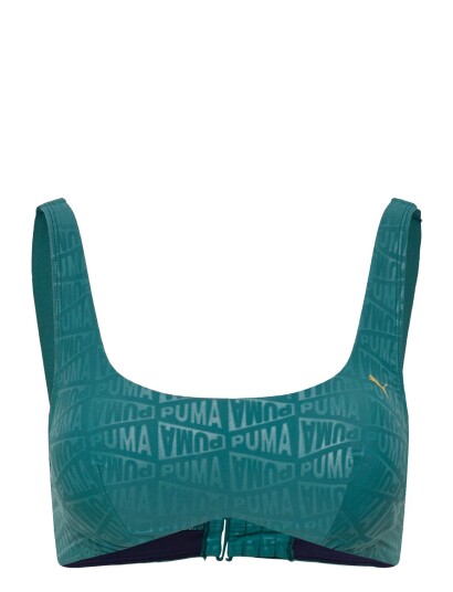 Puma Swim Puma Swim Women Embossed Scoop Neck Top 1P Green L Puma Swim Puma Swim Women Embossed Scoop Neck Top 1P Green L