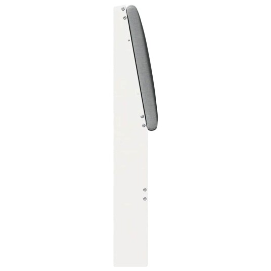Polstret sengegavl Lysegrå 140 cm Massiv furu