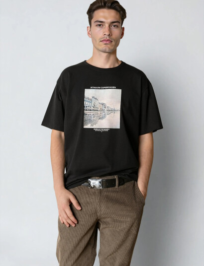 Clean Cut Copenhagen Rainy Copenhagen Organic T-Shirt - Black - L