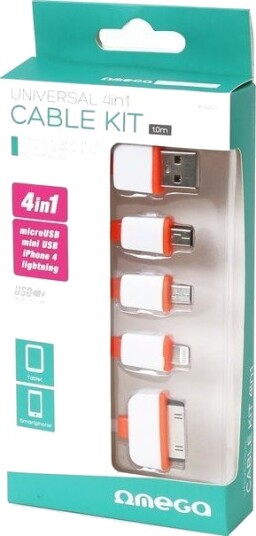 Usb-Kabel Omega Usb-A 1 M Oransje (Ouck4wo)