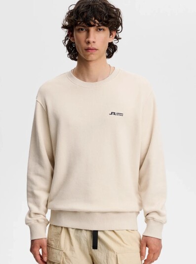 J. Lindeberg Cardon Crew Neck Cream M J. Lindeberg Cardon Crew Neck Cream M