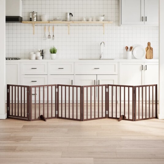 Hundeport Sammenleggbar 6 Paneler Brun 300 cm Poppeltre 352197 Hundeport Sammenleggbar 6 Paneler Brun 300 cm Poppeltre 352197