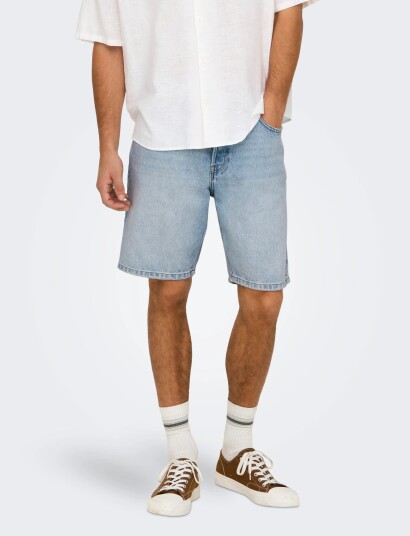 ONLY & SONS Onsedge Lb 2041 Tai Dnm Shorts Noos Blue XXL
