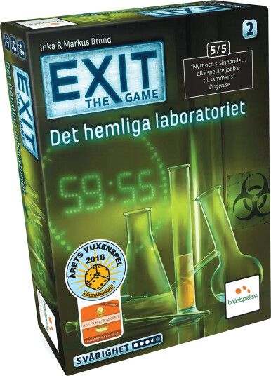Spilbræt Exit 2: Det Hemliga Laboratoriet (Se) - Multi/patterned - ONE SIZE