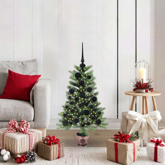 Juletre med 150 LED med stativ grønn 90 cm PE Juletre med 150 LED med stativ grønn 90 cm PE