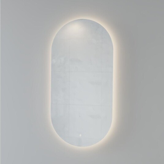 Vikingbad Vida Ovalt Speil med LED Lys 50x100cm