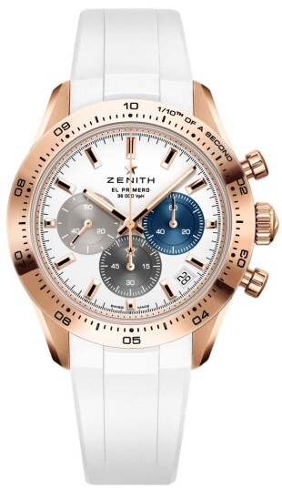 Zenith Herreklokke 18.3101.3600 69.R953 Chronomaster Sport Hvit/Gummi Zenith Herreklokke 18.3101.3600 69.R953 Chronomaster Sport Hvit/Gummi