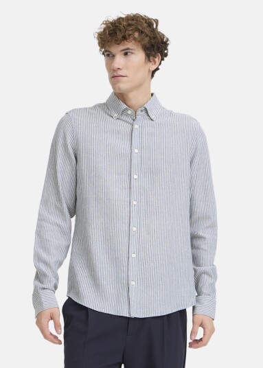 Casual Friday CFHANES LINEN MIX LS SHIRT