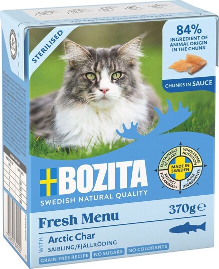 Økonomipakke: Bozita Tetra Biter i saus 24 x 370 g - Sterilised med røye