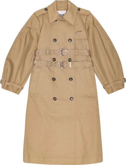 Ganni Dame Frakker Beige L,