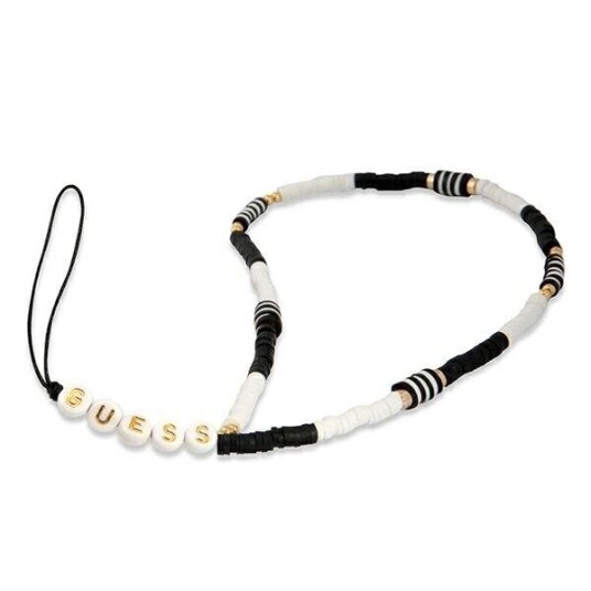 Guess Anheng Gustbckh Phone Strap Svart Og Hvit / Svart-Hvit Heishi Beads Guess Anheng Gustbckh Phone Strap Svart Og Hvit / Svart-Hvit Heishi Beads