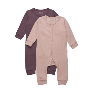 Minymo Sleep overall 2-pack Misty Rose Minymo Sleep overall 2-pack Misty Rose