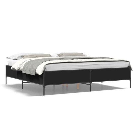  Sengeramme svart 180x200 cm konstruert tre og metall 8721102609725