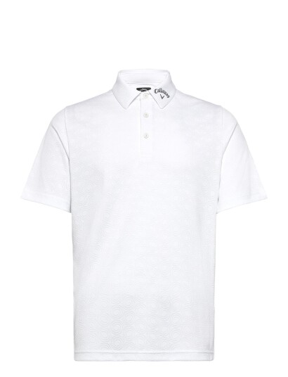 Callaway Odyssey Block Polo Ventialted Jacquard Polo   White   L