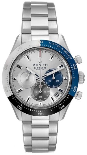 Zenith Herreklokke 03.3103.3600 69.M3100 El Primero Sølvfarget/Stål Zenith Herreklokke 03.3103.3600 69.M3100 El Primero Sølvfarget/Stål