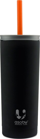 Asobu Super Sippy ToGo Termokopp med suger??r 590 ml Sort Asobu Super Sippy ToGo Termokopp med suger??r 590 ml Sort