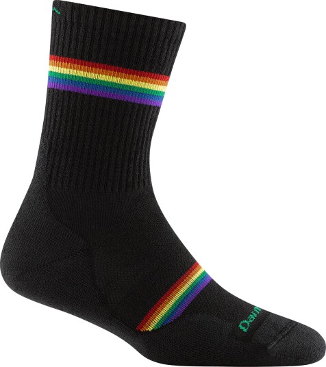 Darn Tough Women's Prism Micro Crew Lightweight Running Socks Black L