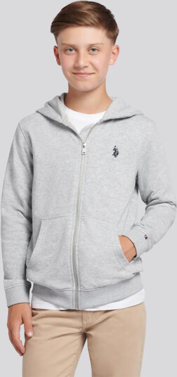 U.S. Polo Assn. Jr Dhm Lb Zip Hoodie Grå 7-8ÅR U.S. Polo Assn. Jr Dhm Lb Zip Hoodie Grå 7-8ÅR