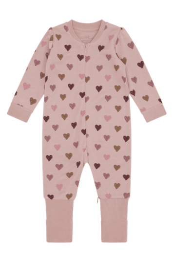 Hust & Claire Manu Hearts ull/bambus heldress - adobe rose