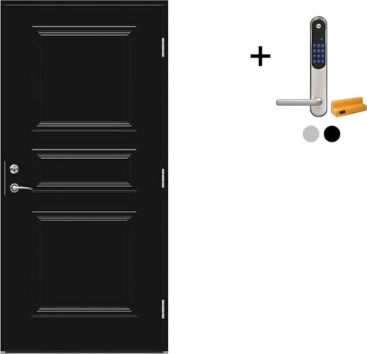 Ytterdør Swedoor Advance-Line Classic Puccini med Yale Doorman Classic Home