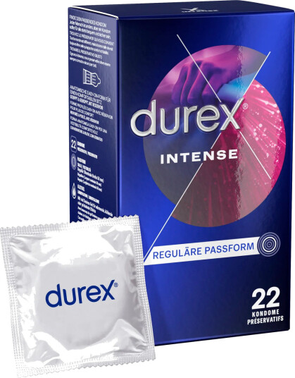Durex Kondomer 22 pcs. Intens orgasmisk