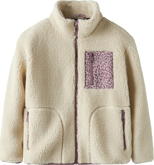 name it Nkfmonica Teddy Jacket - Cream - 116