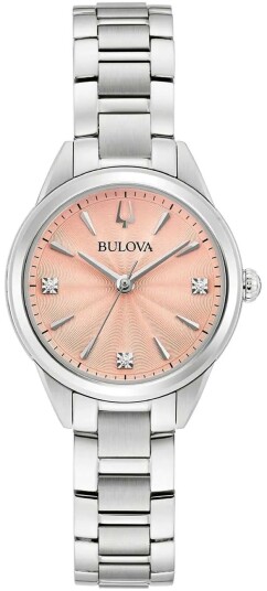 Bulova Dameklokke 96P254 Sutton Rosa/Stål Ø28 mm
