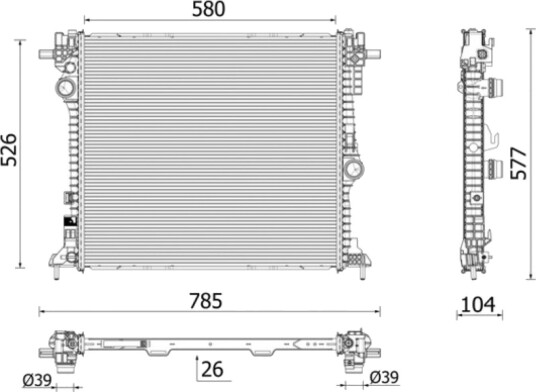 Radiator MAHLE ORIGINAL CR 2599 000P