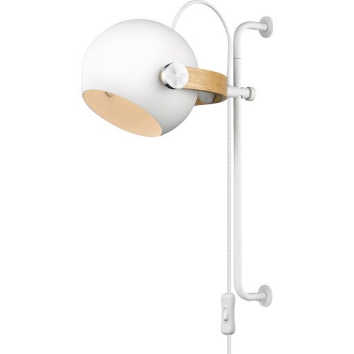 Halo Design DC Vegglampe Ø18 Lang Hvit/ Eik Halo Design DC Vegglampe Ø18 Lang Hvit/ Eik