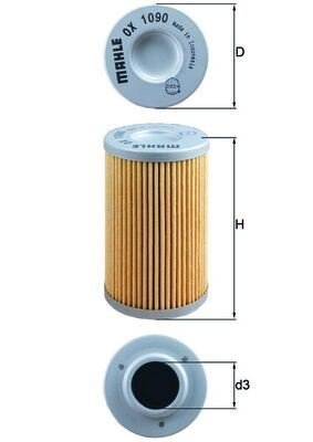 Oljefilter MAHLE ORIGINAL OX 1090 Oljefilter MAHLE ORIGINAL OX 1090