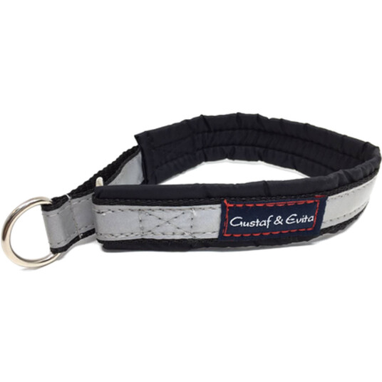 Hundehalsbånd Reflex - Semi-stripe svart 30 cm