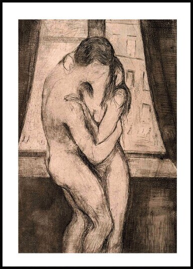 The Kiss By Edvard Munch Plakat Plakat / 100x150cm