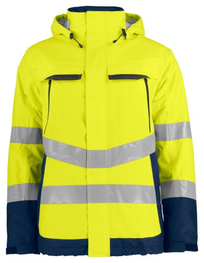 ProJob 6441 Skalljakke En Iso 20471 Klasse 3 Yellow/Navy XS