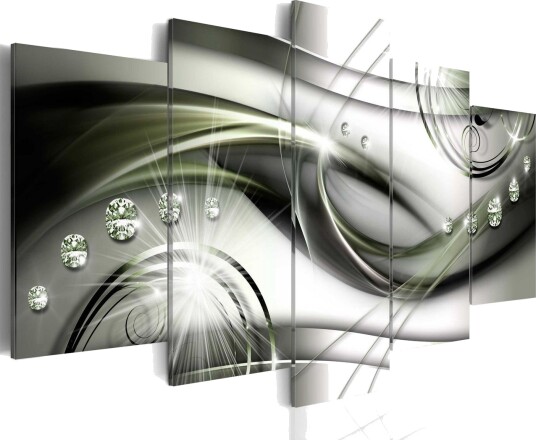 Bilde Glowing Green Wave 100x50 Artgeist sp. z o. o.