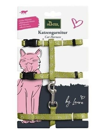 Hunter dBy Laura Cat harness with line - Lime