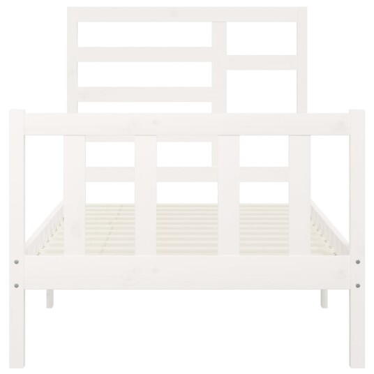 vidaXL Sengeramme hvit heltre furu 100x200 cm