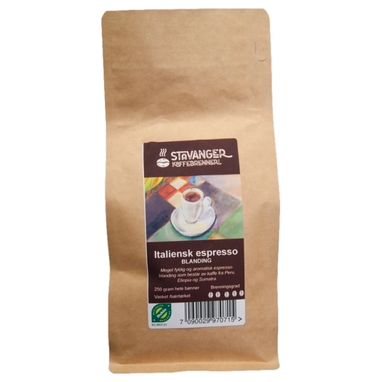 Stavanger Kaffebrenneri italiensk espresso bønner 250 g Stavanger Kaffebrenneri italiensk espresso bønner 250 g
