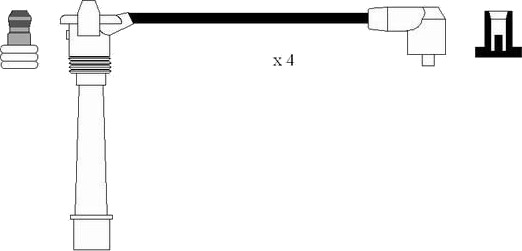 Tennplugg kabelsett NGK 7211 Tennplugg kabelsett NGK 7211