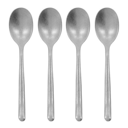 Nicolas Vahé   Teskje 14 cm 4 stk antikk sølvfinish