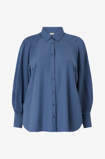 KAFFE Curve - Skjorte kcLeanna Shirt - Blå