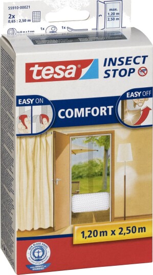 Tesa Comfort Myggnett til dør 65x250 cm (UV-bestandig)
