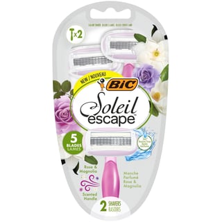 BIC Soleil Escape Rose Magnolia 5 blads Barberhøvel 2pk