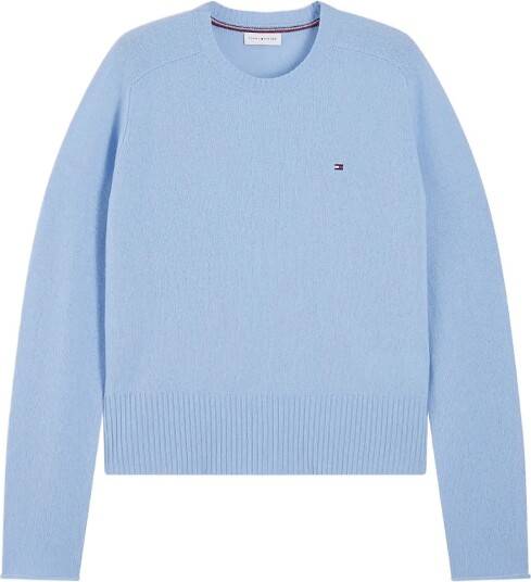Tommy Hilfiger C Nk Soft Wool Jersey Slm Swt Blue XS