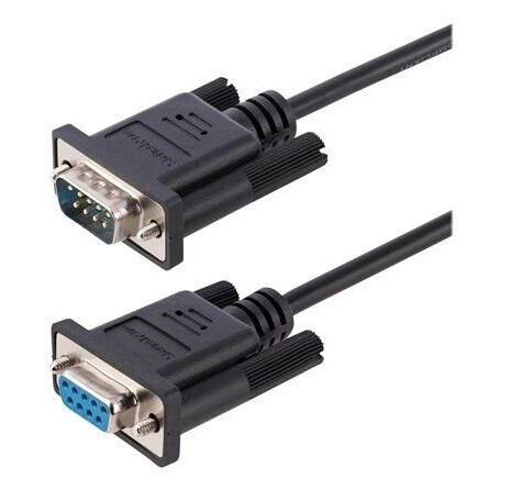 StarTech 3m RS232 Null Modem Kabel DB-9 Hunn til Hann Svart
