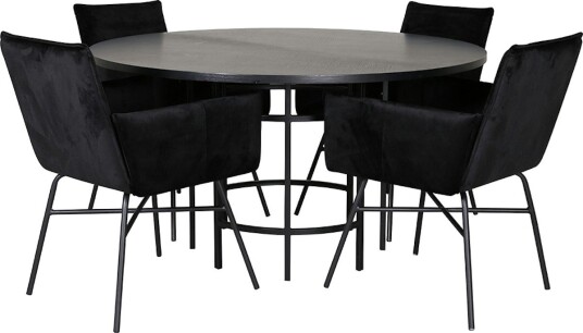 Spisegruppe furniture/fashion Copenhagen Ø140 cm med 4 Petra Stoler