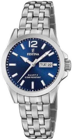 Festina Dameklokke F20455 3 Blå/Stål Ø30 mm Festina Dameklokke F20455 3 Blå/Stål Ø30 mm